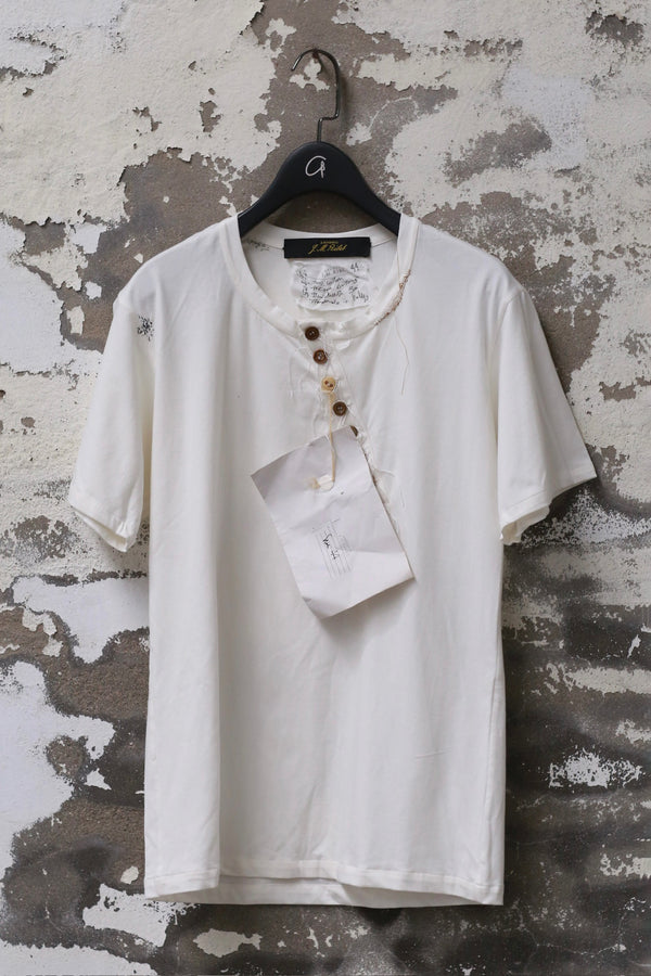 ARCHIVIO J.M.Ribot Crew Neck T-Shirt AJM-TS08/FL-BAI White